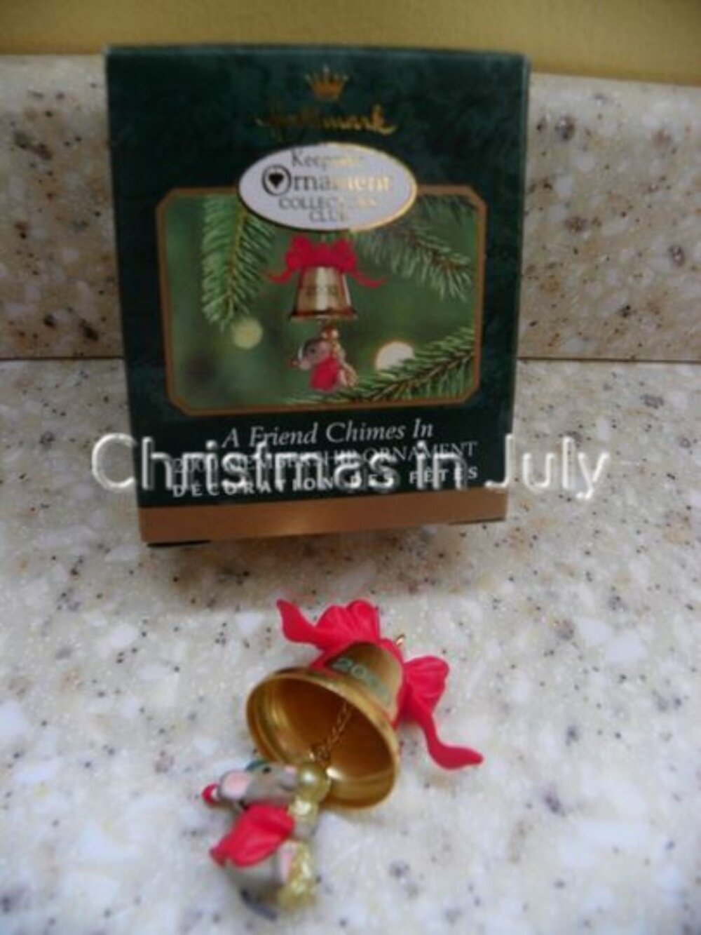 Hallmark 2000 A Friend Chimes In KOC Club Miniature Christmas Ornament